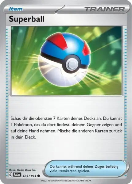Superball 183/193 – Pokémon Entwicklungen in Paldea Karte