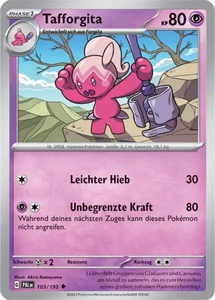 Tafforgita 103/193 – Pokémon Entwicklungen in Paldea Karte
