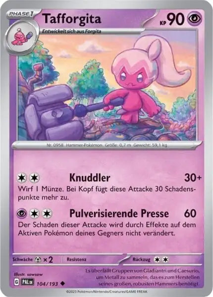 Tafforgita 104/193 – Pokémon Entwicklungen in Paldea Karte