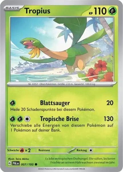 Tropius 007/193 – Pokémon Entwicklungen in Paldea Karte