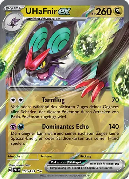 UHaFnir ex 153/193 – Pokémon Entwicklungen in Paldea Karte