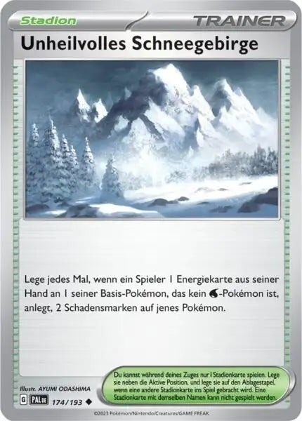 Unheilvolles Schneegebirge 174/193 – Pokémon Entwicklungen in Paldea Karte