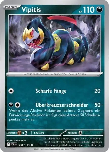 Vipitis 137/193 – Pokémon Entwicklungen in Paldea Karte