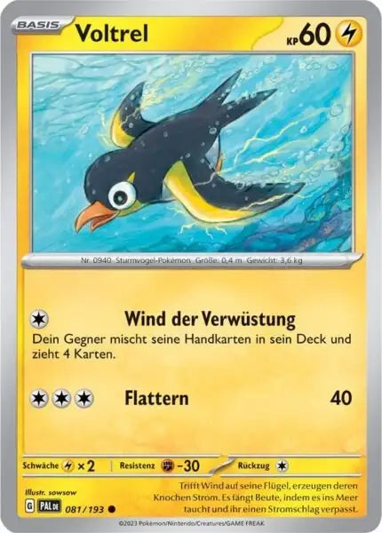 Voltrel 081/193 – Pokémon Entwicklungen in Paldea Karte