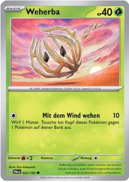 Weherba 022/193 – Pokémon Entwicklungen in Paldea Karte