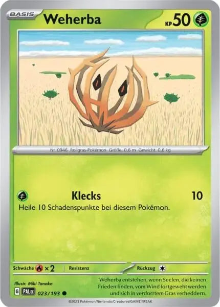 Weherba 023/193 – Pokémon Entwicklungen in Paldea Karte
