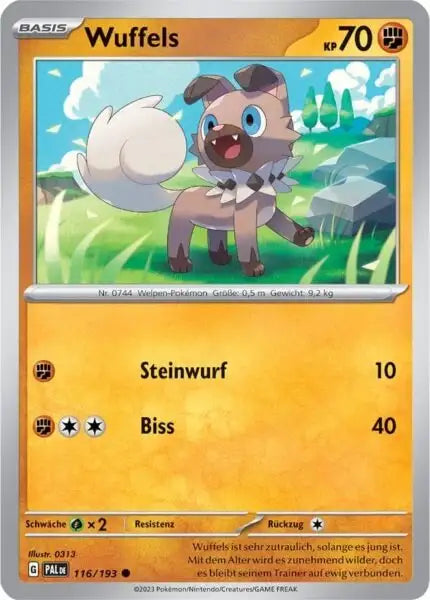 Wuffels 116/193 – Pokémon Entwicklungen in Paldea Karte
