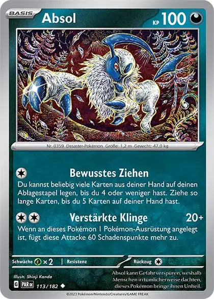 Absol PAR DE 113/182 – Pokémon Paradoxrift Karte