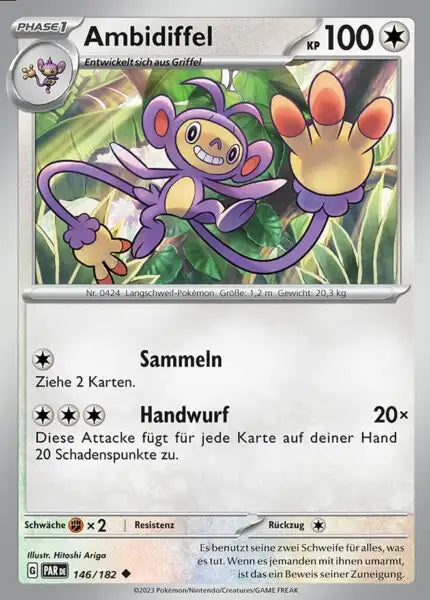 Ambidiffel PAR DE 146/182 – Pokémon Paradoxrift Karte