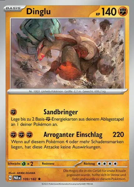 Dinglu PAR DE 109/182 – Pokémon Paradoxrift Karte