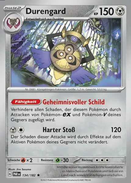 Durengard PAR DE 134/182 – Pokémon Paradoxrift Karte