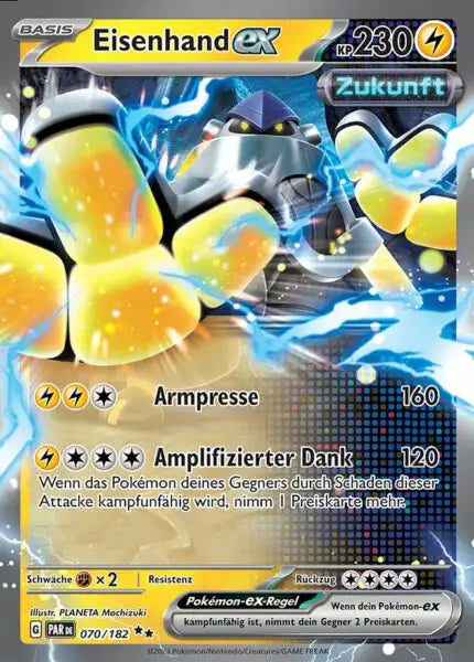 Eisenhand ex PAR DE 070/182 – Pokémon Paradoxrift Karte