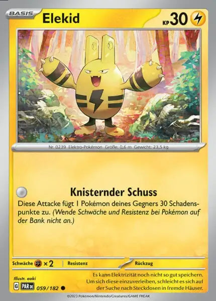 Elekid PAR DE 059/182 – Pokémon Paradoxrift Karte