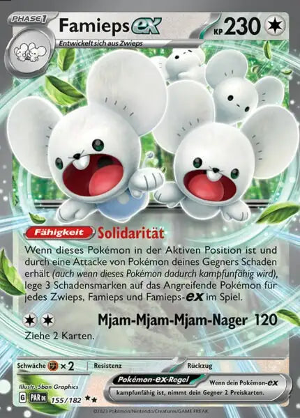 Famieps ex PAR DE 155/182 – Pokémon Paradoxrift Karte
