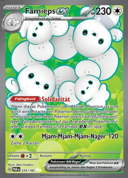 Famieps ex PAR DE 233/182 – Pokémon Paradoxrift Karte