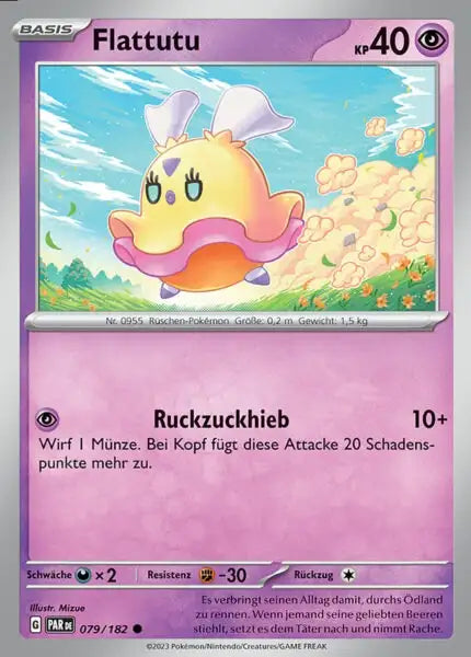 Flattutu PAR DE 079/182 – Pokémon Paradoxrift Karte