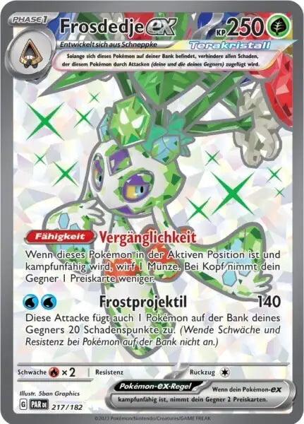 Frosdedje ex PAR DE 217/182 – Pokémon Paradoxrift Karte