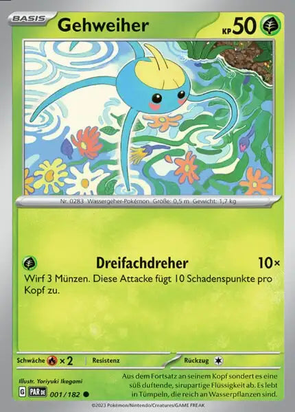 Gehweiher PAR DE 001/182 – Pokémon Paradoxrift Karte