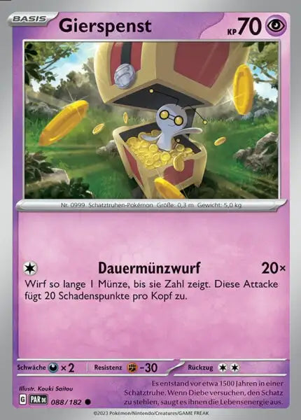 Gierspenst PAR DE 088/182 – Pokémon Paradoxrift Karte