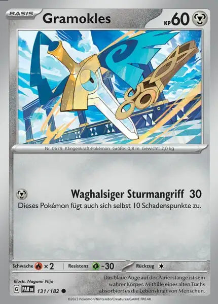 Gramokles PAR DE 131/182 – Pokémon Paradoxrift Karte