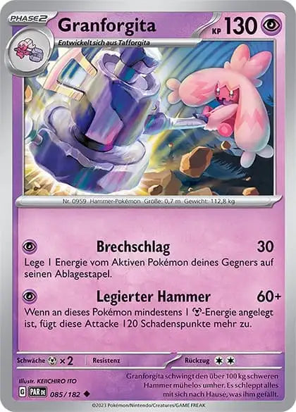 Granforgita PAR DE 085/182 – Pokémon Paradoxrift Karte