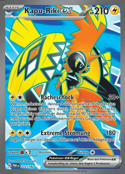 Kapu Riki ex PAR DE 222/182 – Pokémon Paradoxrift Karte