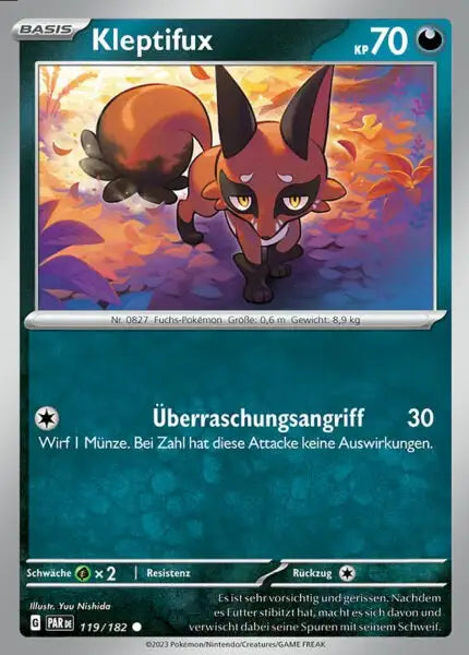 Kleptifux PAR DE 119/182 – Pokémon Paradoxrift Karte
