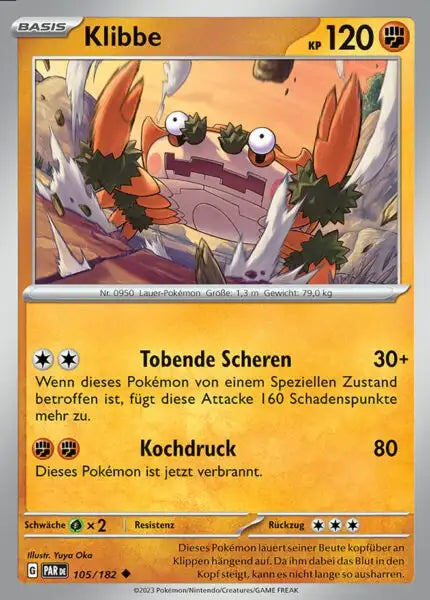 Klibbe PAR DE 105/182 – Pokémon Paradoxrift Karte