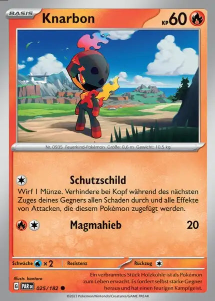Knarbon PAR DE 025/182 – Pokémon Paradoxrift Karte