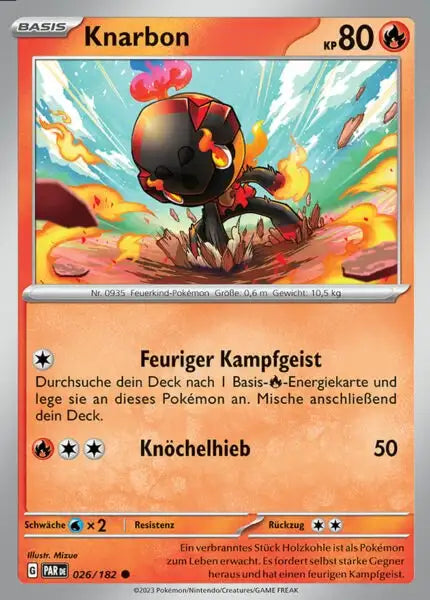 Knarbon PAR DE 026/182 – Pokémon Paradoxrift Karte