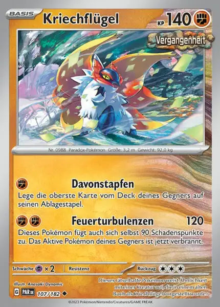 Kriechfluegel PAR DE 107/182 – Pokémon Paradoxrift Karte