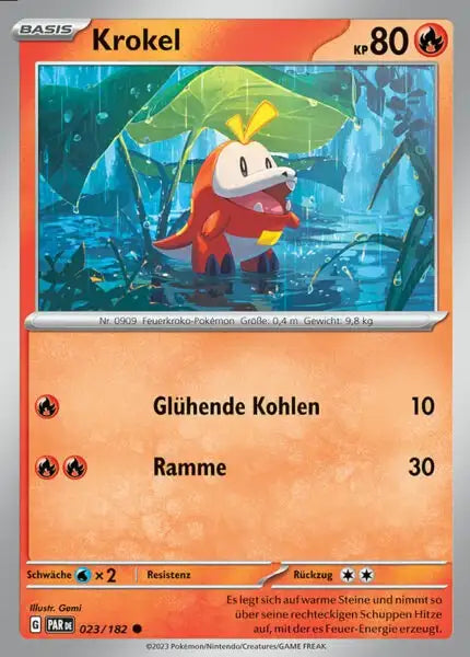 Krokel PAR DE 023/182 – Pokémon Paradoxrift Karte