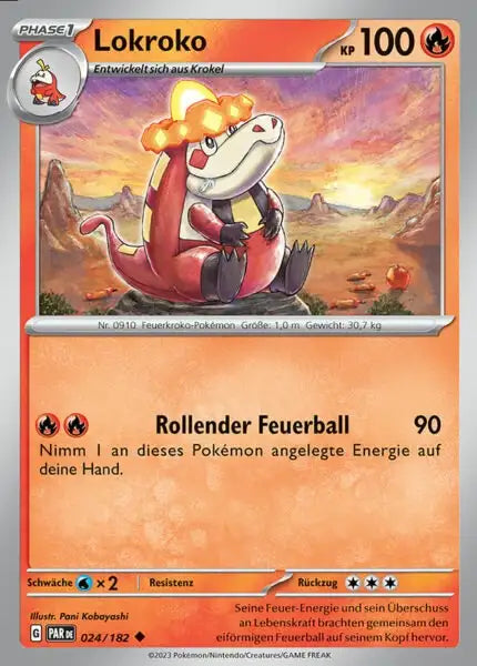 Lokroko PAR DE 024/182 – Pokémon Paradoxrift Karte
