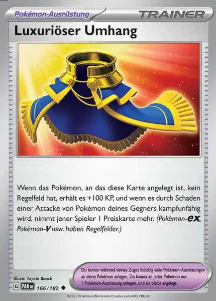 Luxurioeser Umhang PAR DE 166/182 – Pokémon Paradoxrift Karte