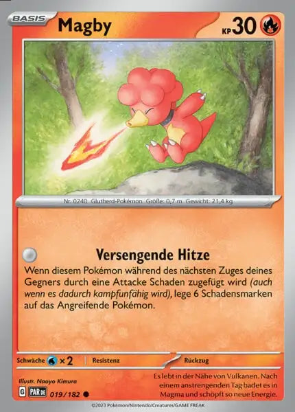 Magby PAR DE 019/182 – Pokémon Paradoxrift Karte