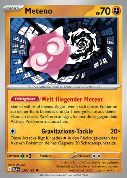 Meteno PAR DE 099/182 – Pokémon Paradoxrift Karte