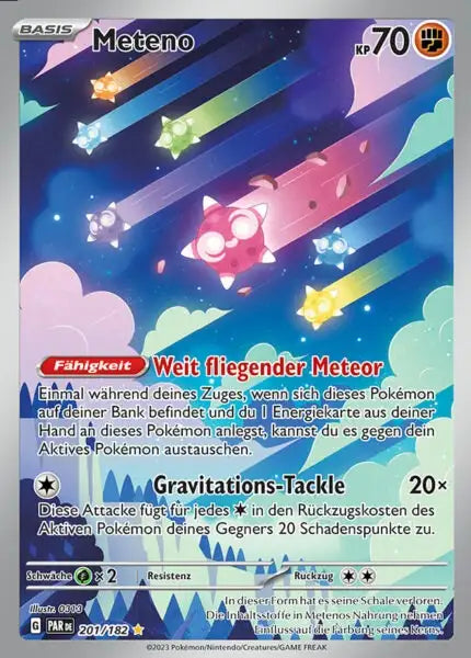 Meteno PAR DE 201/182 – Pokémon Paradoxrift Karte