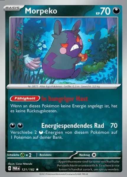 Morpeko PAR DE 121/182 – Pokémon Paradoxrift Karte