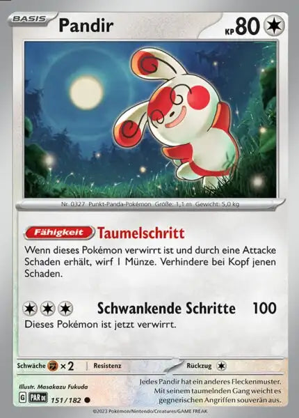 Pandir PAR DE 151/182 – Pokémon Paradoxrift Karte