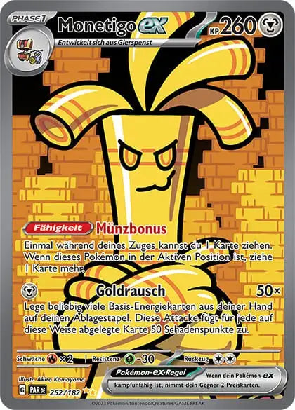 Pokemon Karte Monetigo ex PAR DE 252/182 – Pokémon Paradoxrift Karte