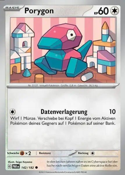 Porygon PAR DE 142/182 – Pokémon Paradoxrift Karte
