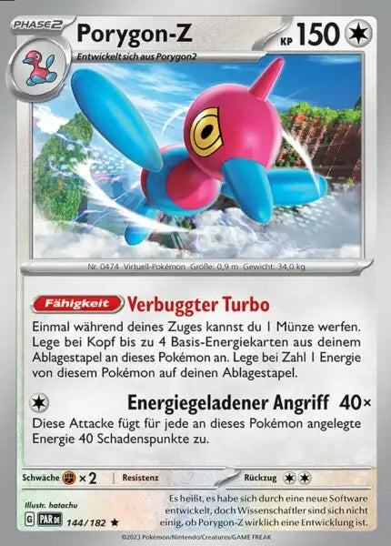 Porygon Z PAR DE 144/182 – Pokémon Paradoxrift Karte