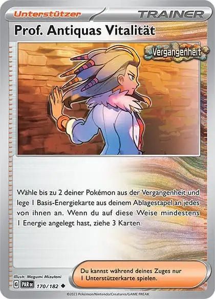 Prof Antiquas Vitalitaet PAR DE 170/182 – Pokémon Paradoxrift Karte