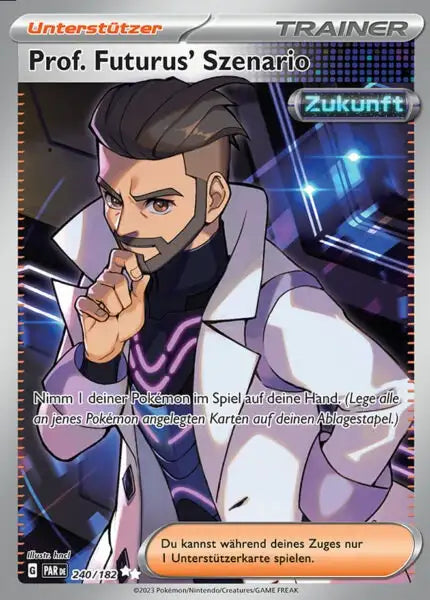 Prof Futurus Szenario PAR DE 240/182 – Pokémon Paradoxrift Karte