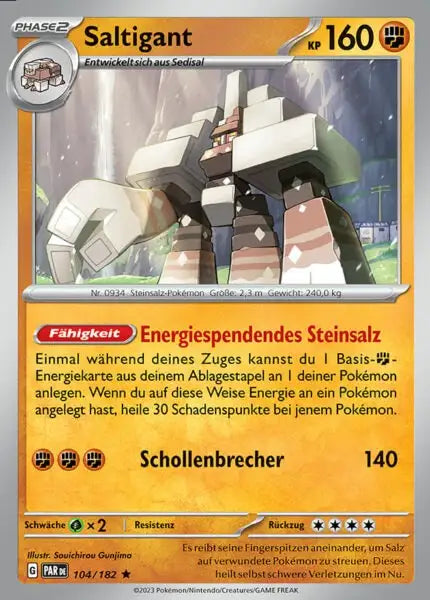 Saltigant PAR DE 104/182 – Pokémon Paradoxrift Karte