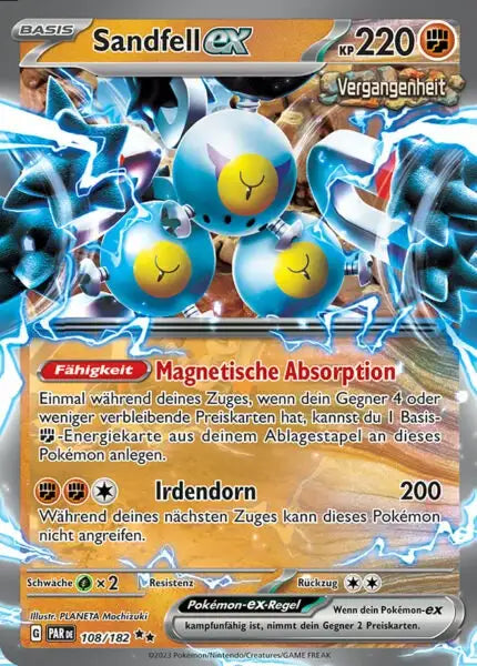 Sandfell ex PAR DE 108/182 – Pokémon Paradoxrift Karte