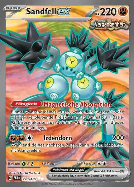 Sandfell ex PAR DE 228/182 – Pokémon Paradoxrift Karte