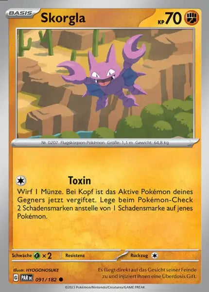 Skorgla PAR DE 091/182 – Pokémon Paradoxrift Karte