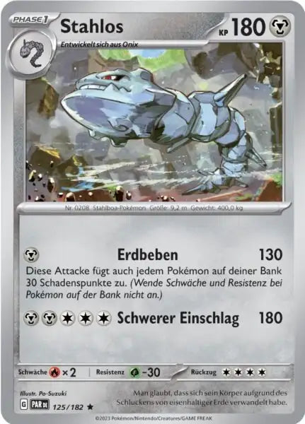 Stahlos PAR DE 125/182 – Pokémon Paradoxrift Karte