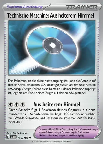 Technische Maschine Aus Heiterem Himmel PAR DE 176/182 – Pokémon Paradoxrift Karte